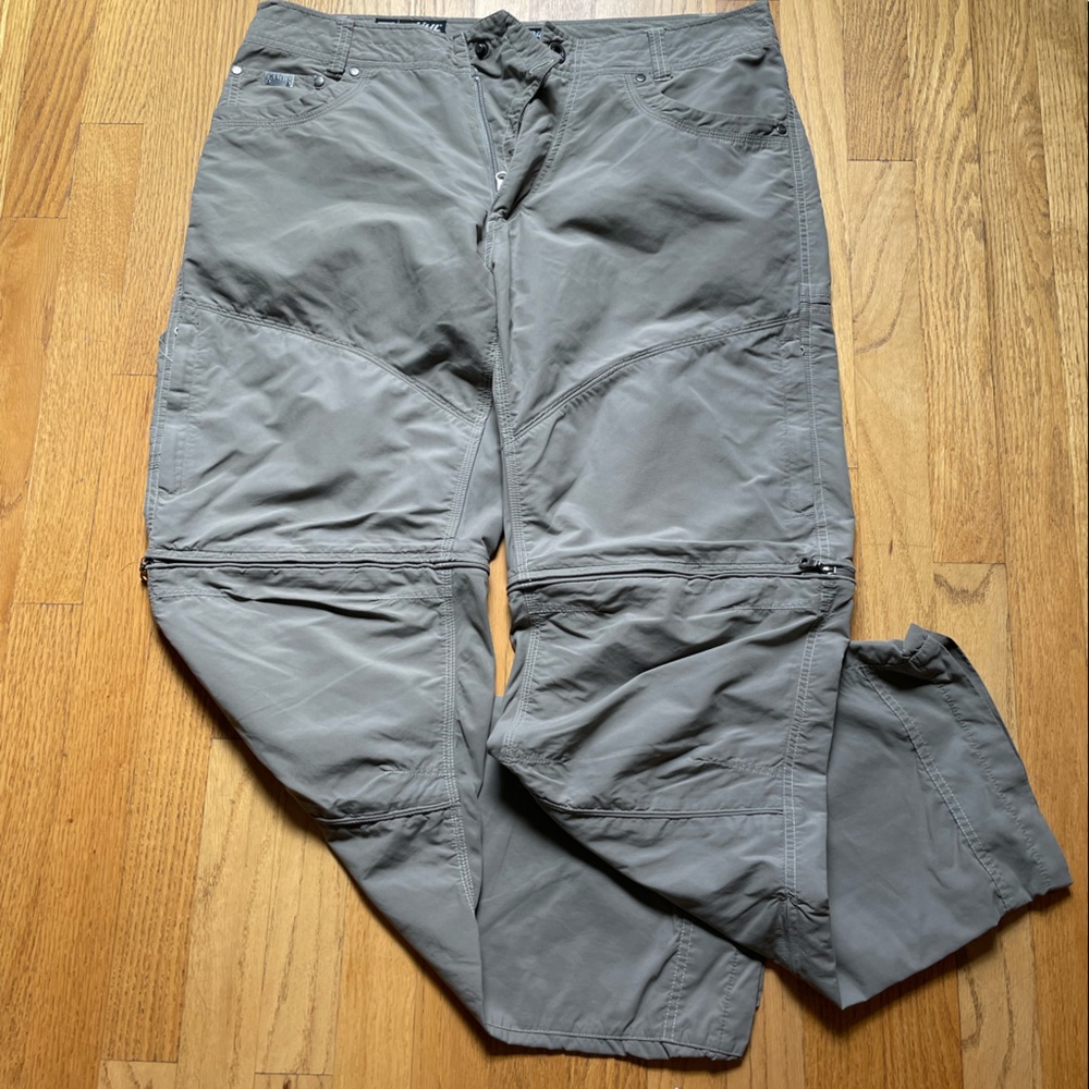 Kuhl Liberator Convertible Stealth Pants Men's 34x34 Gray Zip Off System Hiking